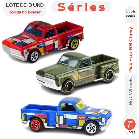 Miniaturas Lote de 3 und Séries  Hot Wheels  69 Chevy 1/64