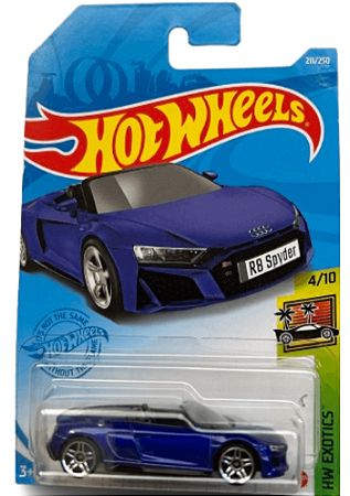 Miniatura Hot Wheels – 2019 Audi R8 Spyder – GRY87 (Azul) | Escala 1:64