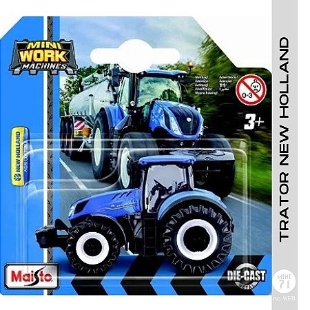 Maisto - Trator New Holland (Azul) - 1/64
