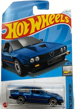Miniatura Hot Wheels Alfa Romeo GTV6 3.0 (Azul) | Escala 1/64