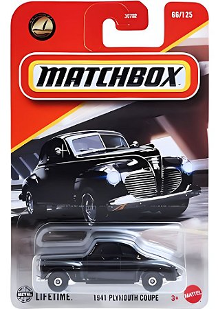 Matchbox 1941 Plymouth Coupe (Preto) 1/64 - JBP25
