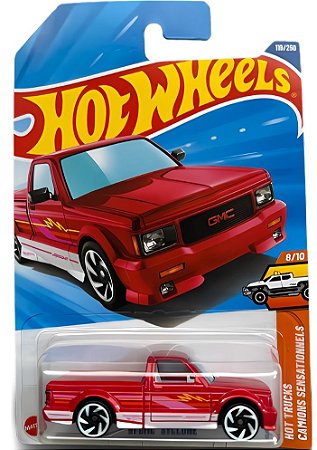 Hot Wheels ’91 GMC Syclone (Vermelha) 1/64 - JBB89 | Escala 1/64