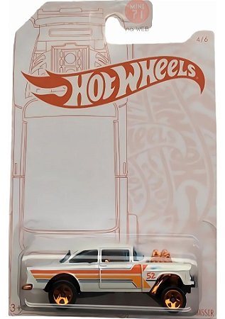 Hot Wheels '55 Chevy Bel Air Gasser (Branco) GJW51 Escala 1/64