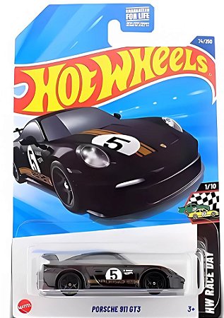 Hot Wheels - Porsche 911 GT3 (Preto Fosco) | 1:64
