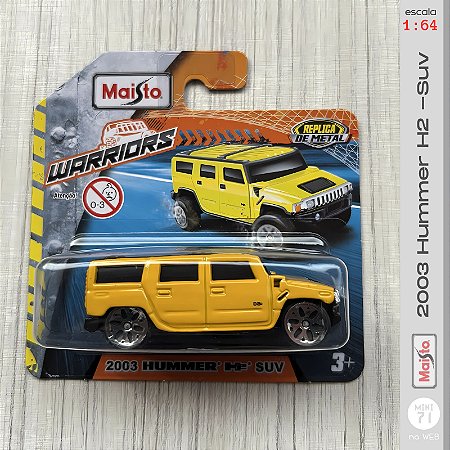 Maisto - 2003 Hummer H2 Suv (Amarelo) - 1:64