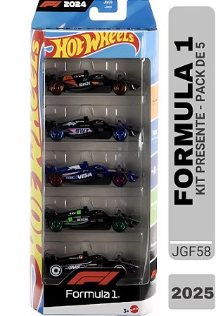 Miniatura Hot Wheels - Pack de 5 Fórmula 1 | Escala 1:64