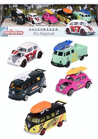 Pack 5 Miniaturas 1:64 - Série Volkswagen The Originals - Majorette