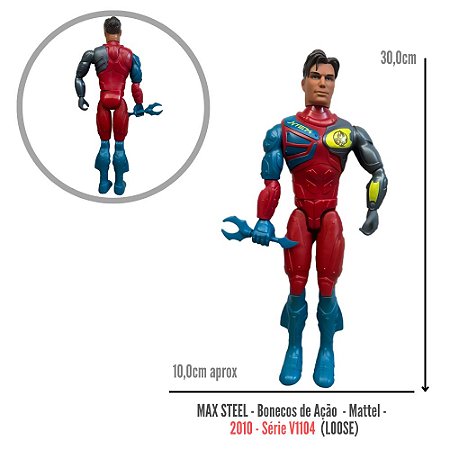 Max Steel - Boneco de Ação - Original - V1104 | Mattel (Loose)