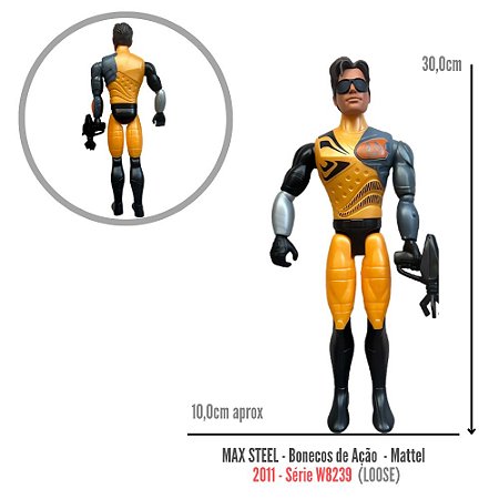Max Steel - Boneco de Ação - Original - W8239 | Mattel (Loose)