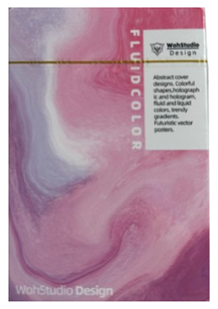 Baralho fluid color design abstrato (rosa)