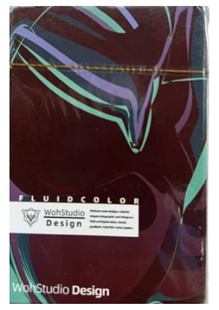 Baralho fluid color design abstrato (verde/marrom)