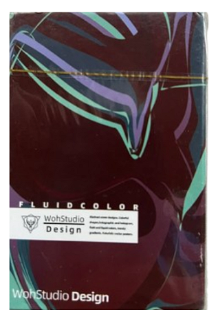 Baralho fluid color design abstrato (verde/marrom)
