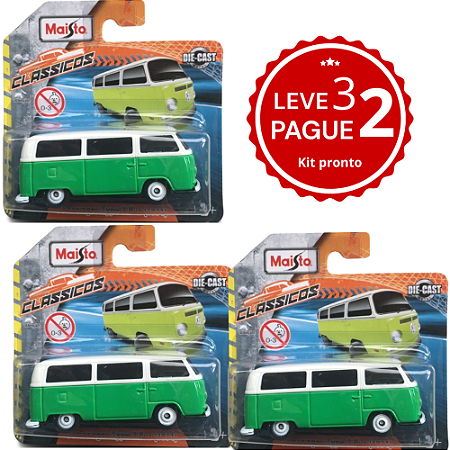 KIT Leve 3 pague 2 | Maisto - Volkswagen Kombi Type 2 Bus 1971 - 1:64