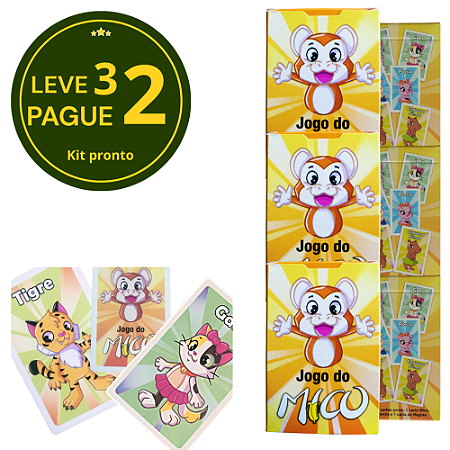 KIT Leva 3 pague 2 - Jogo De Cartas Baralho Do Mico