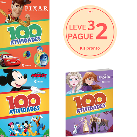 KIT Leve 3 pague 2 - 100 Atividades Pixar | Editora Culturama