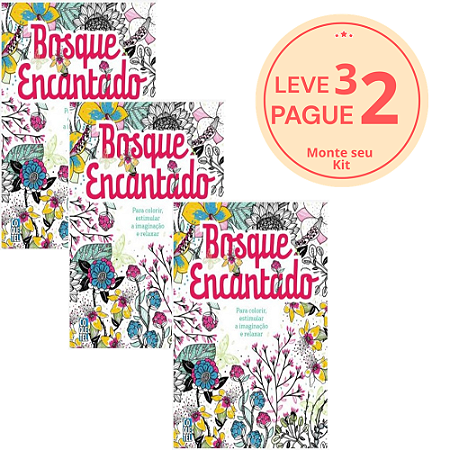 KIT Leve 3 pague 2 - Bosque encantado para colorir