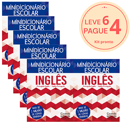 KIT Leva 6 pague 4 - Minidicionário escolar Inglês
