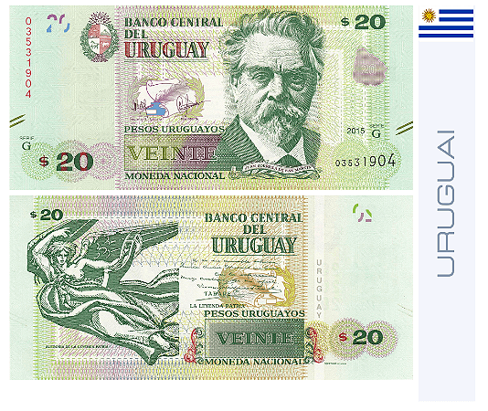 Uruguai 20 Pesos 2015 - FE