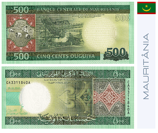 Mauritânia - Cédula de 500 Ouguiya 2013 - P-18a - FE