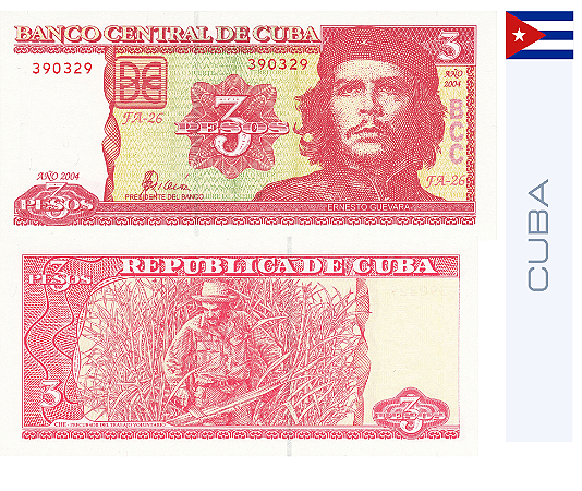Cuba - Cédula de 3 Pesos 2005 - P-127b - Comemorativa - Ernesto Guevara - FE