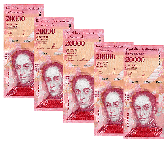 Venezuela - 5 Cédulas de 20.000 Bolívares 2016-2017 - P-99as.1 - FE