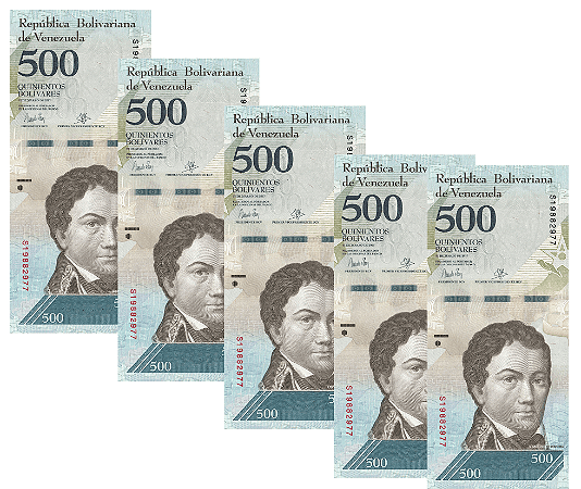 Venezuela - 5 Cédulas de 500 Bolívares 2017 - P-94a - FE