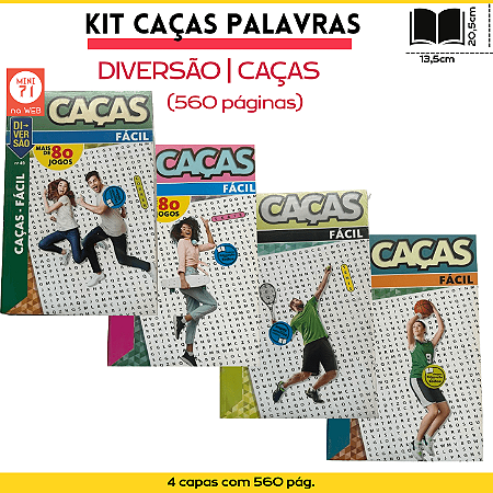 Kit 4 Revistas Coquetel Diversão | Caças - Fácil - 560 páginas