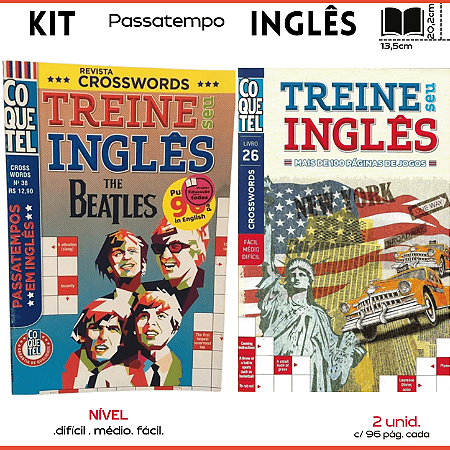 Kit passatempos Inglês - 02 Revistas 192 Páginas