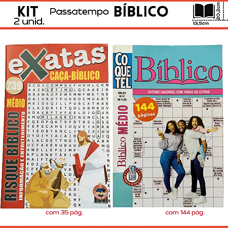 Kit Passatempos Caça Bíblico - 2 exemplares - 178 páginas