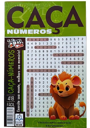 Caça Números Castelo edição nº 418 nível fácil
