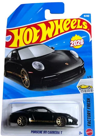 Hot Wheels Porsche 911 Carrera T (Preto) - JJK80