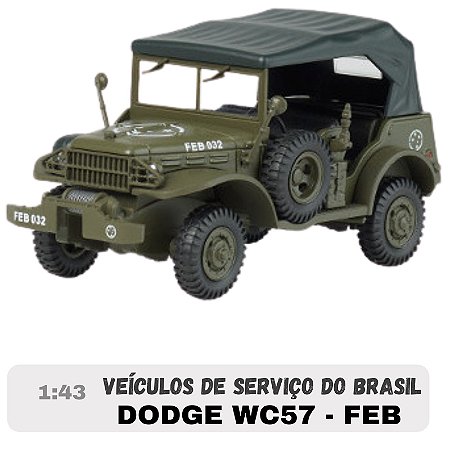 Miniatura em Metal 1:43 Jeep Dodge WC57 - FEB