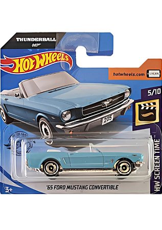 Hot Wheels - 65 Ford Mustang Convertible 007 - GHC77 (Azul) | 1:64