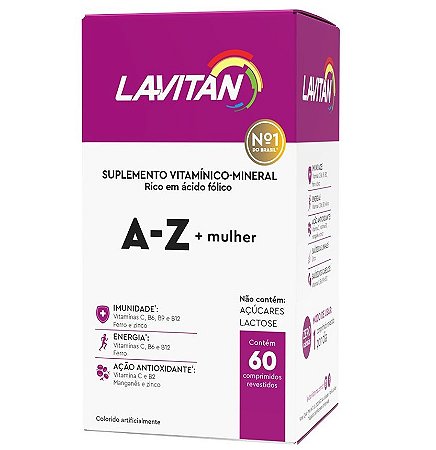 Lavitan A - Z + Mulher com 60 Comprimidos Revestidos