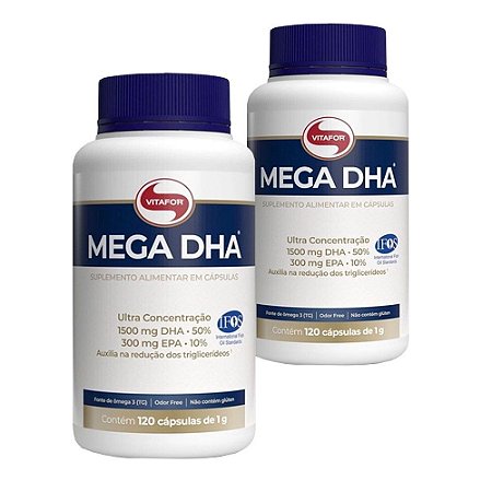 Mega DHA - 120 Cápsulas – Vitafor - Combo 2 Unid.