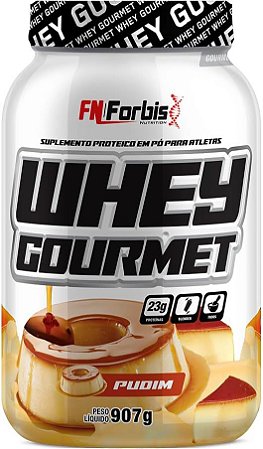 Kit 3 UN Whey Gourmet Pote - 907g - Pudim - FN
