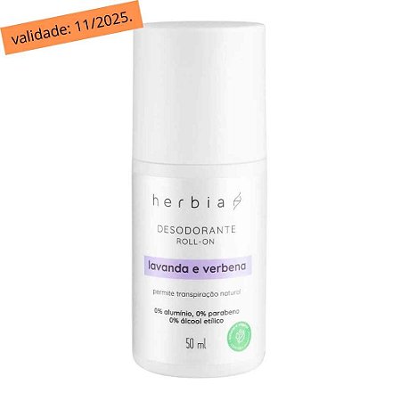 Desodorante Roll-on Lavanda e Verbena 50mL - Herbia