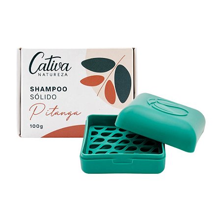 Kit Shampoo em Barra Pitanga + Saboneteira - Cativa Natureza