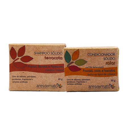 Kit Shampoo em Barra e Condicionador - Cabelos Mistos - Ares de Mato