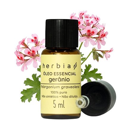 Óleo Essencial de Gerânio 5mL - Herbia