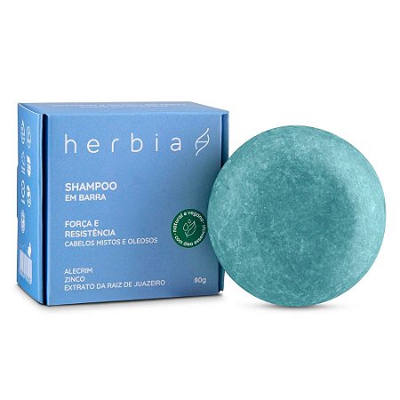 Shampoo em Barra - Cabelos Mistos e Oleosos 80g - Herbia