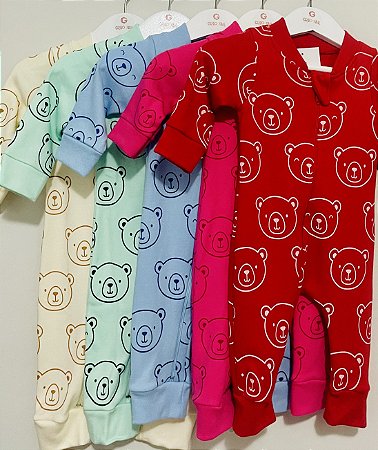 Macacão Suedine Urso