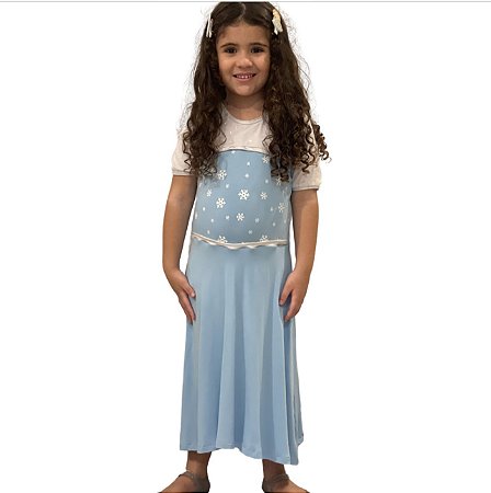 Vestido de Princesa Infantil Elsa Frozen 1 - Fantasia