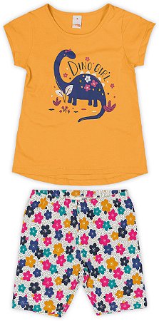 Conjunto Dino Girl Laranja- Marisol