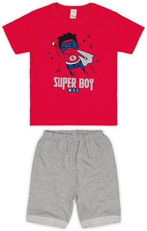 Conjunto Super Boy Vermelho-MARISOL