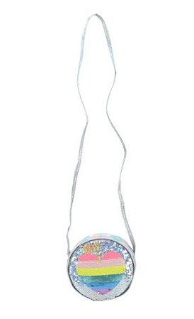 Bolsa Infantil de Coração Prata