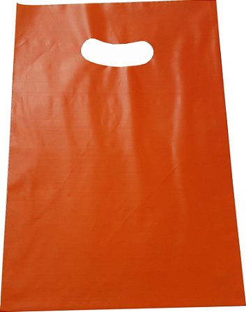 Sacolas Plásticas Boca de Palhaço 25x35 - Laranja