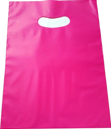 Sacolas Plásticas Boca de Palhaço 25x35 - Pink