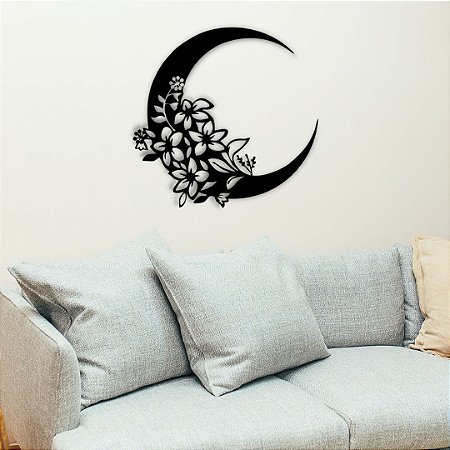 Lua Floral decoração em mdf