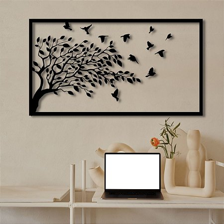 Árvore Pássaros decoração em mdf